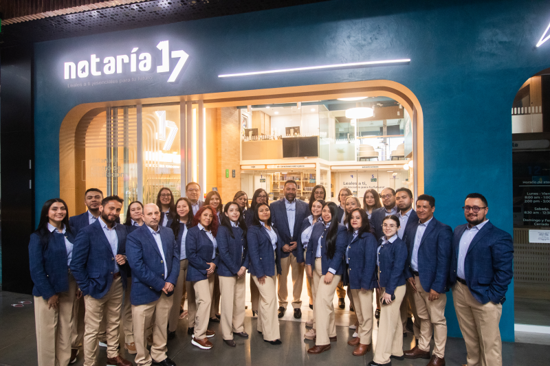Área de protocolo Notaría 17 Bogotá